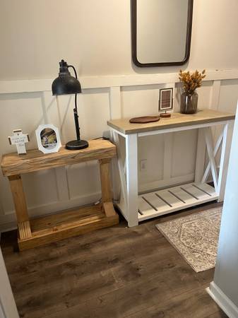 Christmas Entryway Table Set – Farmhouse Style (2 Tables for $200!) 1
