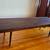 Vintage Mid 20C Modern Solid Walnut Slat Bench Table 60" 1 thumbnail