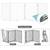 No Pawblems Free Standing Dog Gate with Door, 30'' Tall Foldable Dog Fence 4 thumbnail