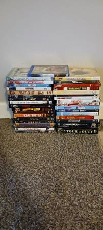 For sale a bunch of dvds and blu ray movies 1