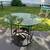 Glass top end table side table with metal base animal themed unique 1 thumbnail