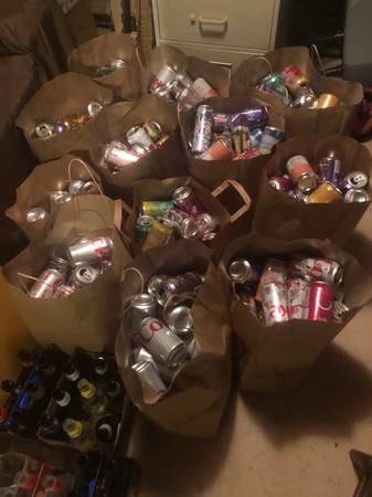 Clean cans and bottles for redemtion 1