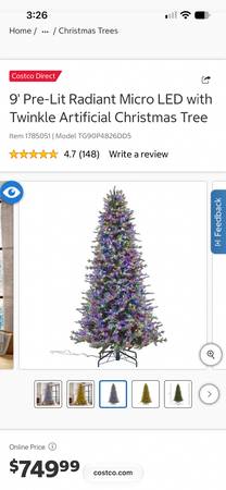 9’ Costco Christmas Tree 1