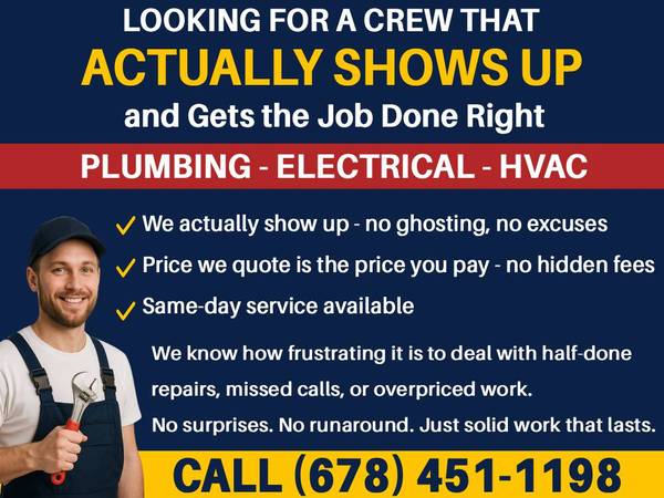 ✅Plumber • Electrician • AC Repair – Same Day Service✅ 1