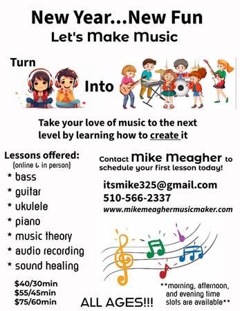 Easy Going MUSIC LESSONS... ALL AGES 1