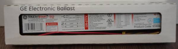 New! GE Multi-Volt T12 Electronic Ballast for (2) F40T12 Bulbs 1