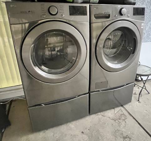 Front load Gas washer dryer set with drawers 1