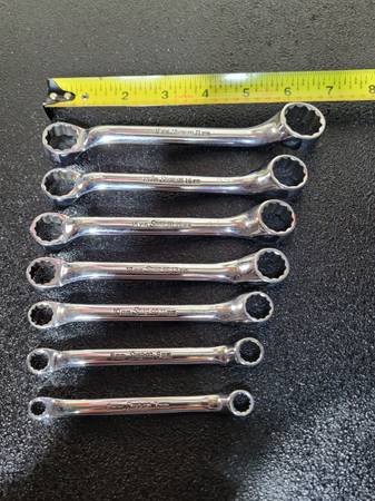 Snap-on c 12-Point Metric Flank Drive Short 10 Offset Box Wrench Set . 1
