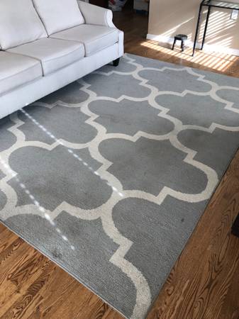 Grey/white area rug 1