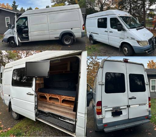 2004 Sprinter Van 3500 rebuilt "stealth" camper van w/solar power 1