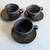 Like new Set of 3 handmade DARK PINCH ESPRESSO / Coffee Cups & Saucers 3 thumbnail