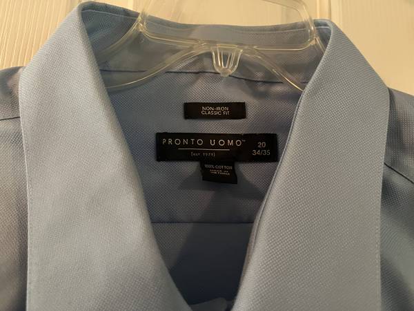 Men’s Sz 20 Lt Blue Dress Shirt 1