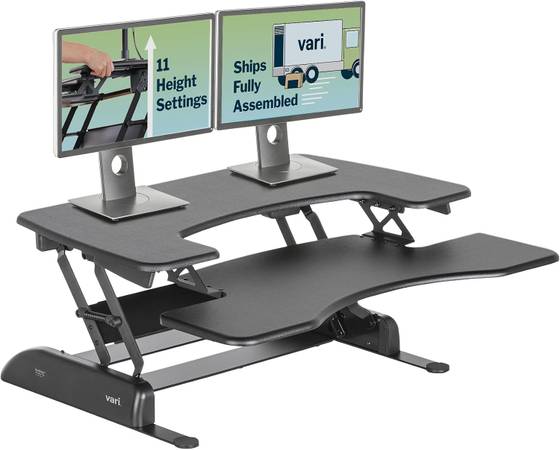 VariDesk Pro Plus 36 Adjustable Desk Converter, Black 1