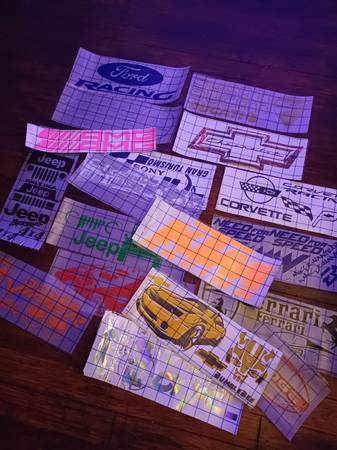 Custom vinyl decal sheets 4x12" 1