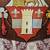 Antique Heraldic Crest Painted Wood Lion & Crown Castle Plaque 6 thumbnail