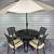 Patio chairs and table dining set with umbrella aluminum 1 thumbnail
