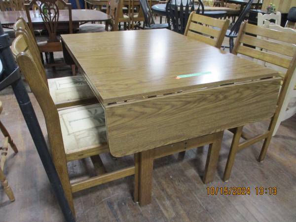 Drop Leaf Dining Table & Chairs     #3964 1