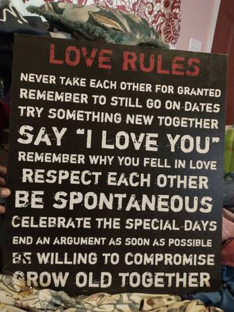 Love Rules Poster, Used, But Good, No Frame, MAKE ME AN OFFER, (O), God Bless Yo 1