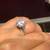 Sterling Silver Ring (Size 7) with Big Crystal  Stone and 2 Baguettes 6 thumbnail