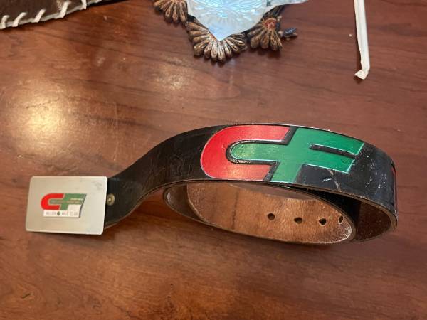 CONSOLIDATED FREIGHTWAYS TUCKING 2 MILLION MILE CLUB BELT & BUCKLE 1