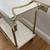 Mid Century Bar Cart Rolling Wooden Faux Marble Tops 8 thumbnail