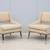 Mid-Century Modern Lexington Amani Beige Fabric Accent Chairs, a Pair 1 thumbnail