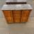 Maple granite top rolling kitchen island buffet 2 thumbnail