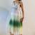 Jonathan Martin Studio Gradient Color Green Dress with Side Zipper an 9 thumbnail