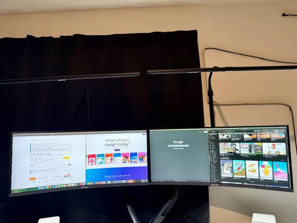 (2)-Sansui 34” ultra wide monitors 1