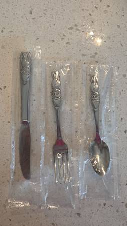 Child's Peter Rabbit flatware set by Oneida - 2 available 1