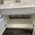 36.5"W Med Gray Shaker Bathroom Vanity White Corian Top Used Good Cond 7 thumbnail