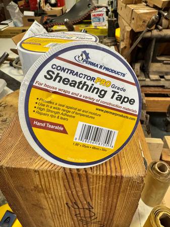 The item is Perma R Products Contractor Pro Grade Sheathing Tape 1