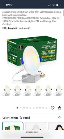 Recessed LED slim panel lights x2 1