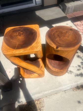 Asian End Tables Monkey Pod from Thailand 1