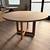 54” round white oak solid wood dining table 1 thumbnail