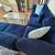 Blue L shaped sectional sofa 4 thumbnail