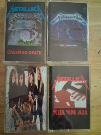 Used Metallica cassette lot of 4 — $50 in Hudson Valley