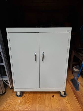 Storage metal cabinet with Dolly 1