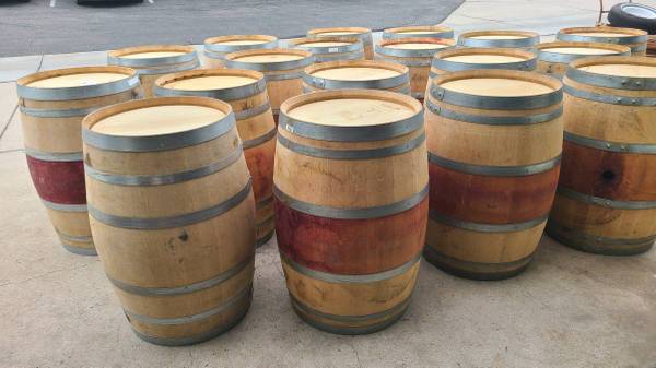 Wine Barrel and Half Wine Barrel Planter Labor Day Sale 1