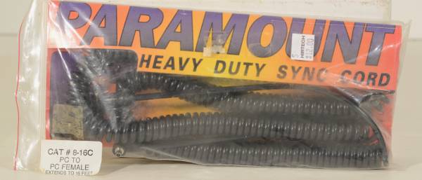 NEW PARAMOUNT 16ft PC to PC Synch Cord 1