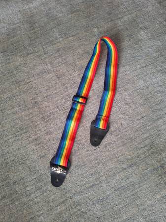 Rainbow guitar strap 1
