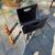 Vintage Modernist steel & leather double folding magazine holder  A110 3 thumbnail