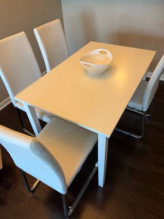 White Dining Table - 4 Seater 1