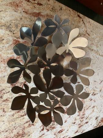 polished steel posies bowl up 1