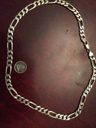 Solid and Heavy Sterling Silver  Man Necklace 1