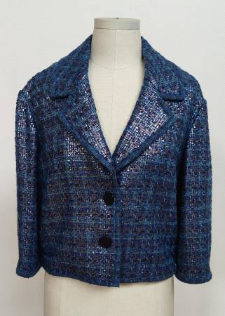 ST. JOHN EVENING SHORT WOVEN JACKET WITH DROP SHOULDER 1