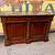 dining buffet sideboard credenza server. dark-stained wood base with carved clas 4 thumbnail