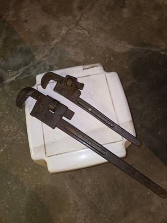 Two Serious Stillson wrenches 1