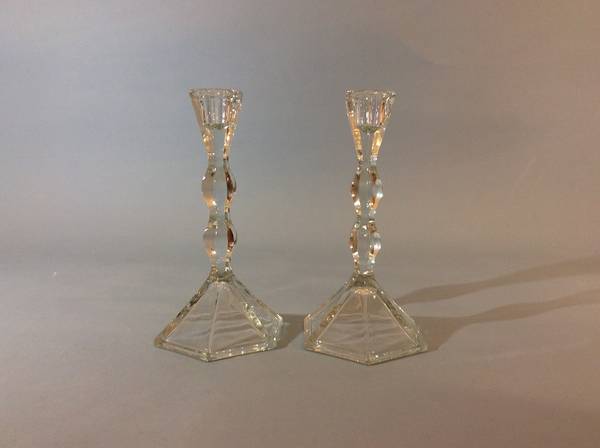 Pair of Crystal Candlesticks Princess House Heritage, Excellent 1