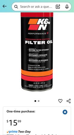 K&N Air Filter Oil 1